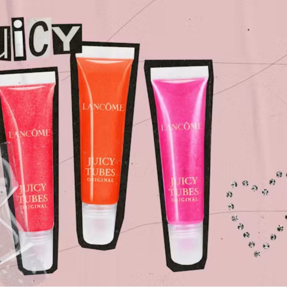 Juicy Tubes Original Lip Gloss Set - Red and Pink